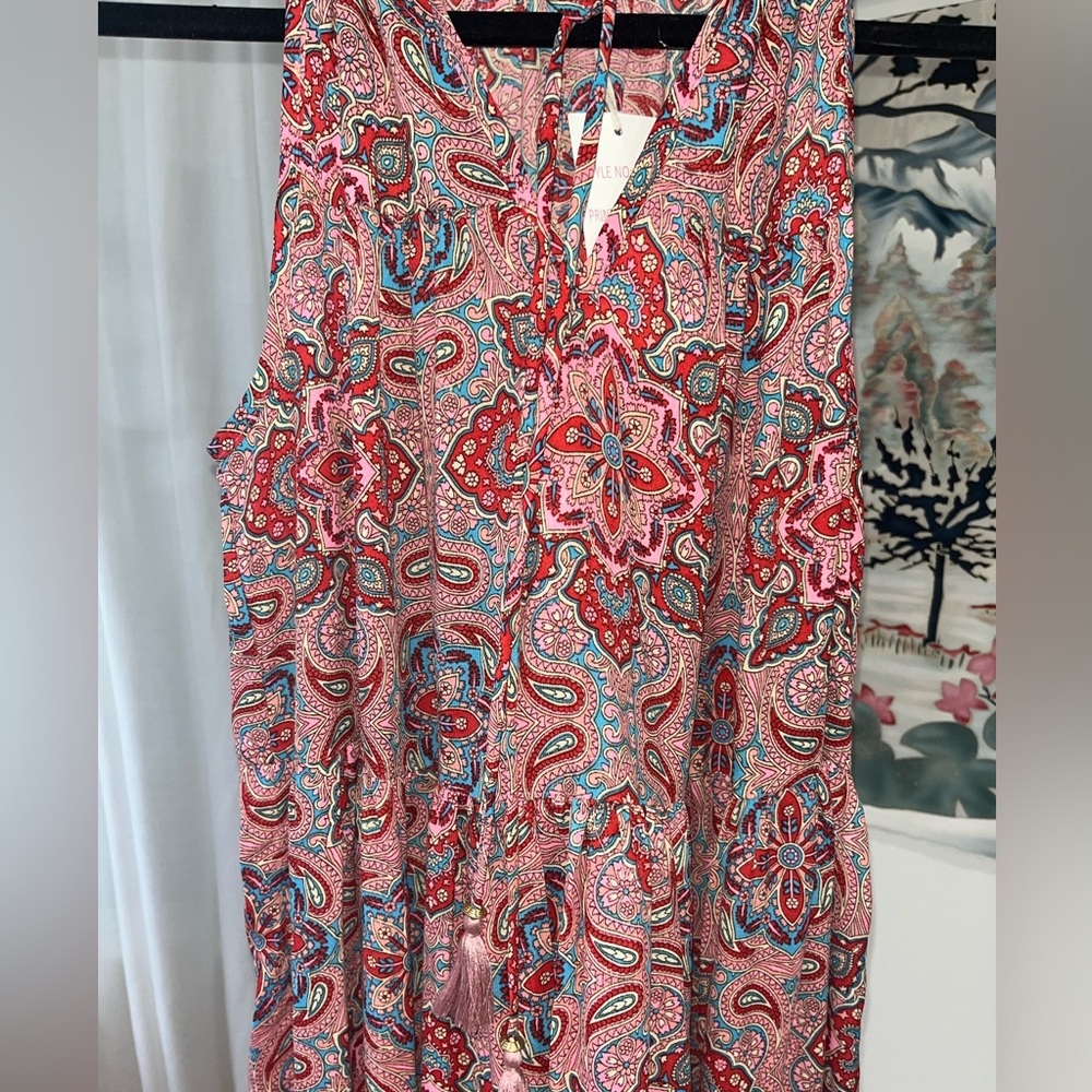 Boemo Paisley Ruffle Dress - NWT - Picture 2 of 6